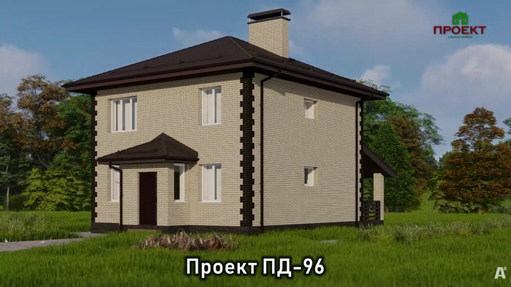 Строительство кирпичного дома 160 м² по проекту ПД-96 «Григорово».